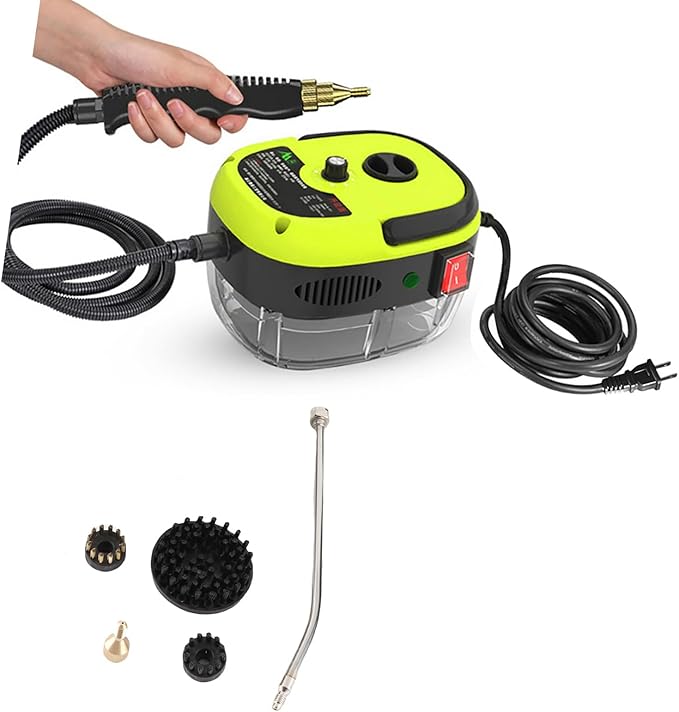 ZJchao Steam Cleaner 2500W Portable High Temperature Pressurized Steam Cleaning Machine Handheld Steam Cleaner Steam Cleaner for Home with Brush Heads for Kitchen Furniture Bathroom