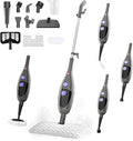 Steam Mop 12-in-1 Handheld Steam Cleaner 15-Second Heat Up 400ml Tank Adjustable Steam Control for Hardwood Floors Tile Carpet Windows Furniture Multi-Surface Cleaner with Washable Pads