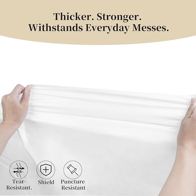 21 Gallon Drawstring Trash Bags 80L Extra Large Kitchen Garbage Bags 100ct 1.2 Mil Extra Strong Leak-Proof Liners for Home &amp Kitchen Office Unscented White Heavy Duty