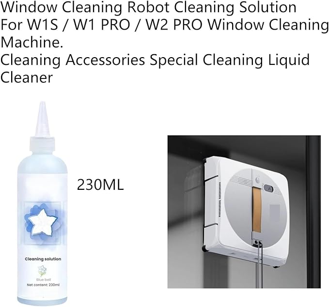 Window Cleaning Robot Cleaning Solution Compatible with ECOVACS W1S W1 PRO W2 PRO
