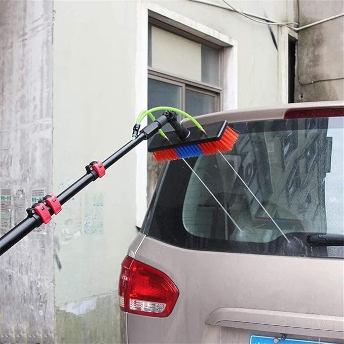 NYMFEA Window Cleaning Pole Water Fed Telescopic Brush Extendable Cleaner Conservatory Roof Cleaning Photovoltaic and Solar Panels Telescopic Window Cleaning Tools10.8M/36FT