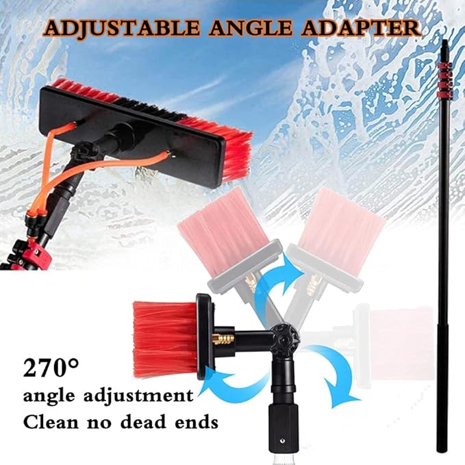 Window Cleaning PoleWindow Cleaning KitWater Fed Pole Window Cleaning System12-36ft Telescopic Solar Panel Cleaning Brushes Rod7.2M/24FT