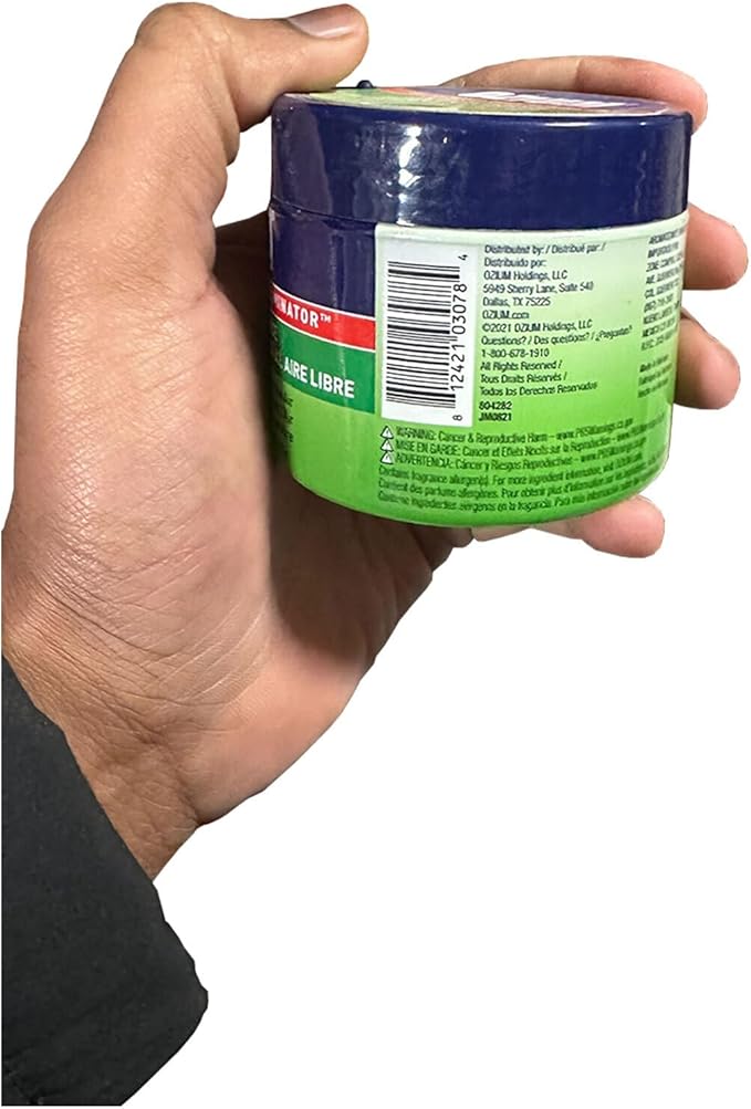 Ozium 4.5 Oz. Odor Eliminating Gel for Homes Cars Offices and More (Original + Carbon Black + Outdoor Essence + That New Car Smell) 4 Pack Variety