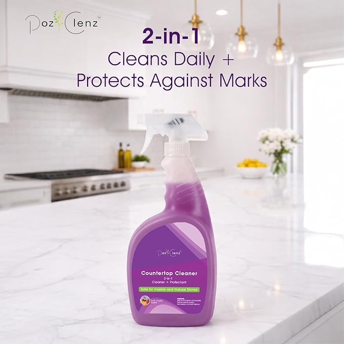 2-in-1 Countertop Cleaner + Protectant. Neutral pH Formula for Marble Granite Quartz &amp Engineered Stone. Safe Around Stainless Steel &amp All Water-Safe Surfaces.