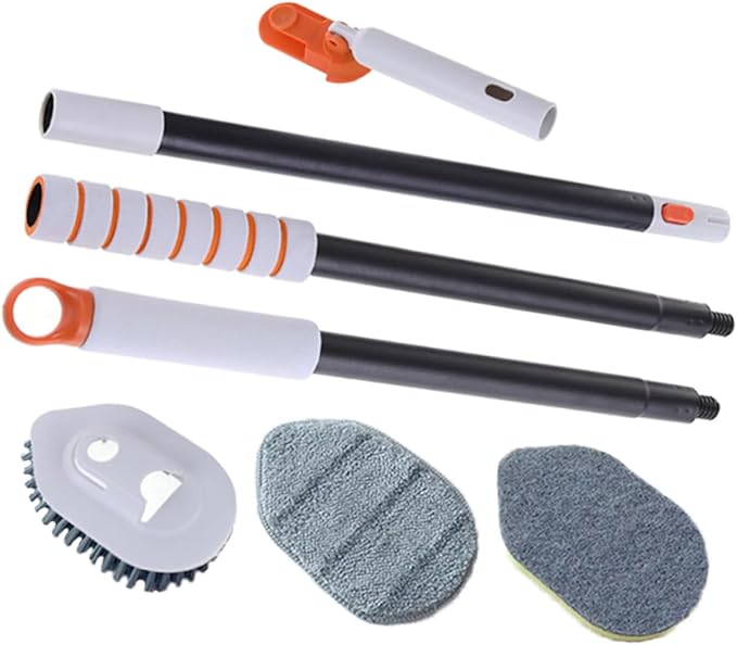 PartyKindom 2sets Bathroom Cleaner Grout Brush Tile Tub Window Cleaning Scrubber Floor Scrubber