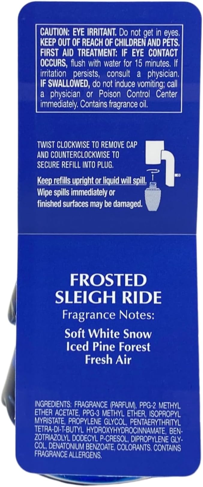Bath &amp Body Works Frosted Sleigh Ride Wallflower Refill Bulbs Set of 2 – Limited Edition Tree-Shaped Bottles with Natural Oats Soap Sample