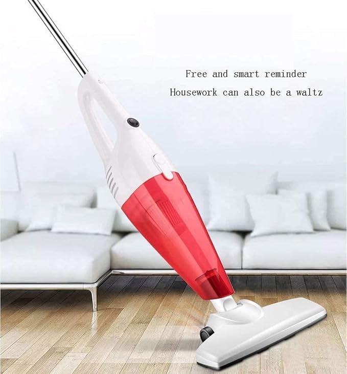 Corded Vacuum Cleaner Stick Vacuum Powerful Suction Quiet Lightweight Removable Handheld Very Suitable for Hard Floors and Carpet Hardwood Floor Pet Hair (Color : Red)