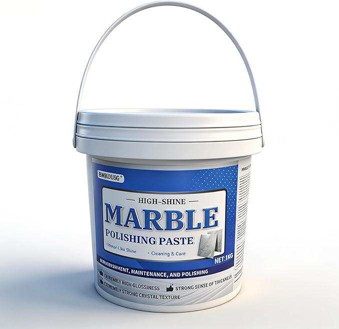 Marble Polishing Paste Granite Cleaner Countertop Marble Etch Remover - Professional Polish Compound for Granite Marble Quartz &amp Stone | Restores Shine Removes Scratches &amp Etch (2.2LB)