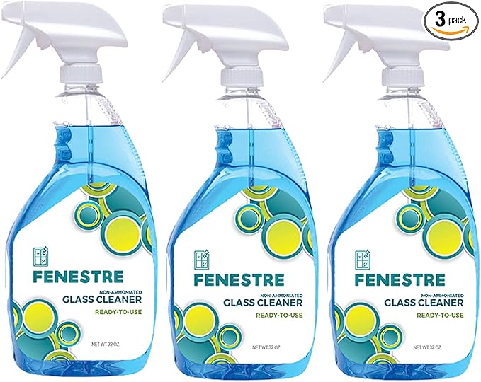 Fenestre RTU Non-Ammoniated Glass and Plexiglass Cleaner Quart (3-Pack)