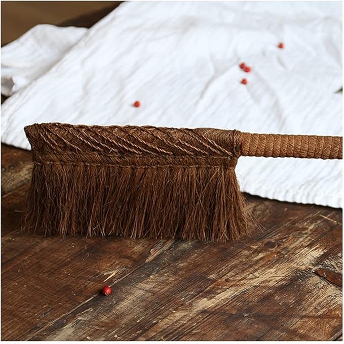 VALGRE Precipitator Natural Brown Silk Hand Broom Anti-Static Dust Brush Hotel Family Clothes Dust Hair Sofa Bed Sheets Bedspread Carpet Cleaning dust Catcher