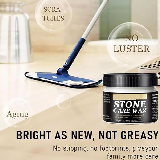 2Pcs Manual Natural Polishing Care Wax for Stone Furnitures &amp Tiles Marble PolishingGranite PolishQuartz Cleaner Countertop