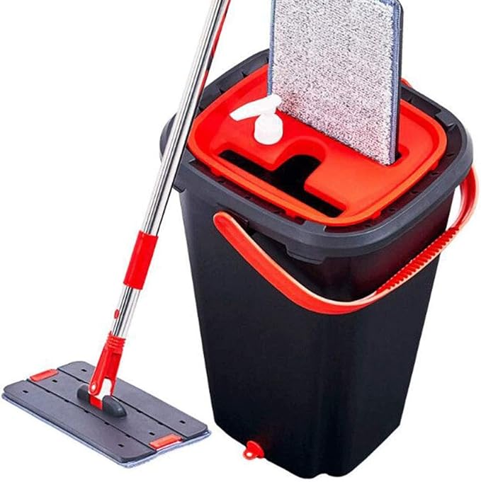 Microfiber Mop Floor Cleaning System - Washable Pads  Laminate Tile Dry Wet Reusable Dust Mops Walls Vinyl Kitchen