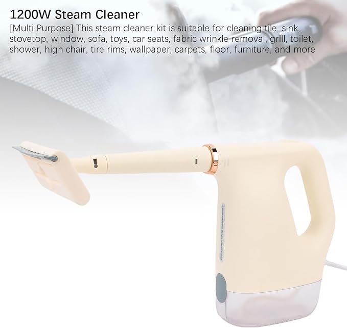 Powerful 1200W Handheld Steam Cleaner Compact and Portable Multi Purpose Steam Machine for Home Use Quick Pressurized Steam with Safe