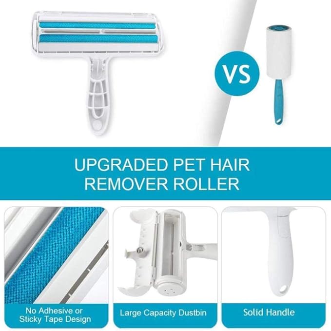 Pet Hair Remover Brushes Dog Cat Hair Brush 2 Way Pet Hair Remover Cleaning Brush Fur Removing Roller Lint Brush 1Pcs