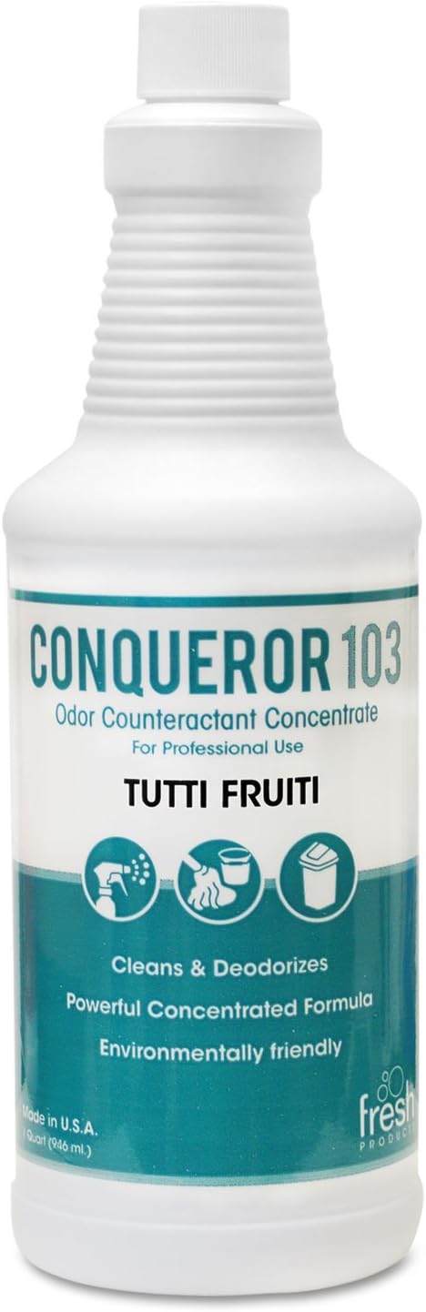 Fresh Products Conqueror 103 Odor Counteractant Concentrate Tutti-Frutti 32 Oz Bottle 12/Carton