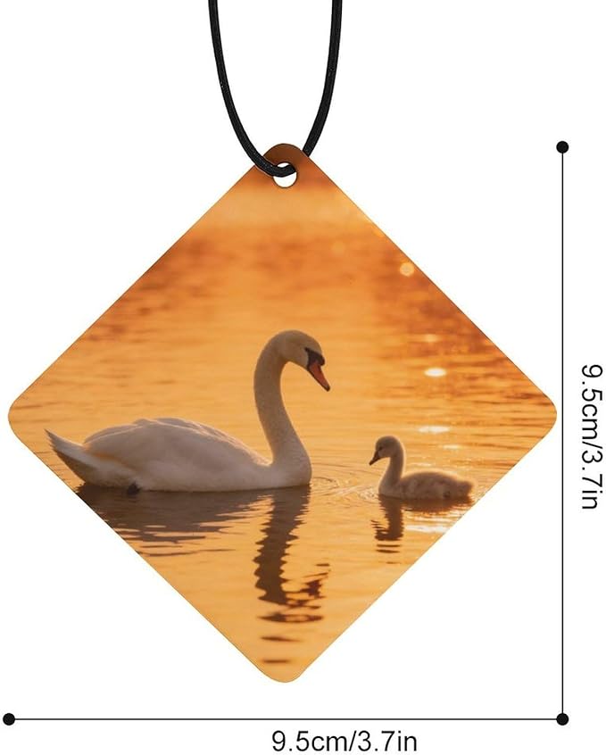 5PCS Car Air Freshener Hanging Personalized Double Sided Swan Cygnets Car Fresheners Long Lasting New Cars Scents Cute Automotive Freshies for Closets Drawers (tea)