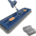Self Wringing Magic Mop Large Flat Mop Effortless Cleaning Magic Self-Wringing Mop for Wet and Dry Use with Rag 1pc 12027(Blue 2rag)