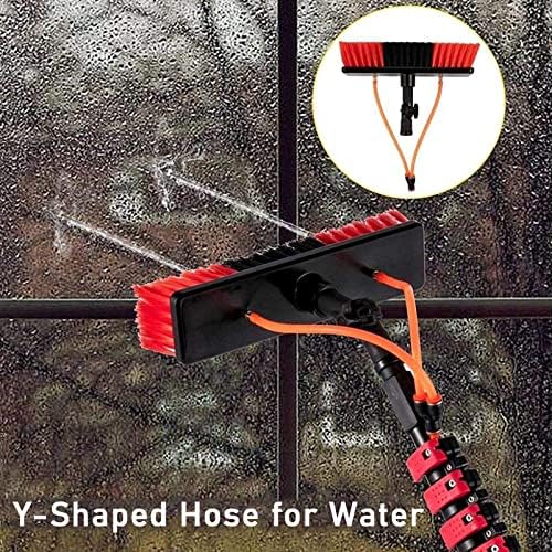 Glass Cleaning Brush Home Water Fed Telescopic Pole Kit Solar Panel Brush Rotating for Photovoltaic PanelSolar Panel Cleaning Brush Window Cleaning 3-12M Water Fed Telesbrush Cleaning Ph