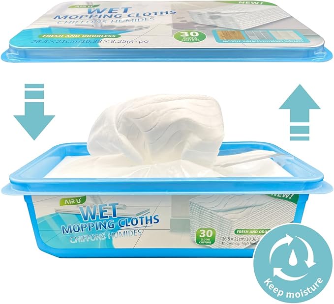 Upgraded Wet Mop Refills for Swiffer Sweeper Wet Pads 60 Count