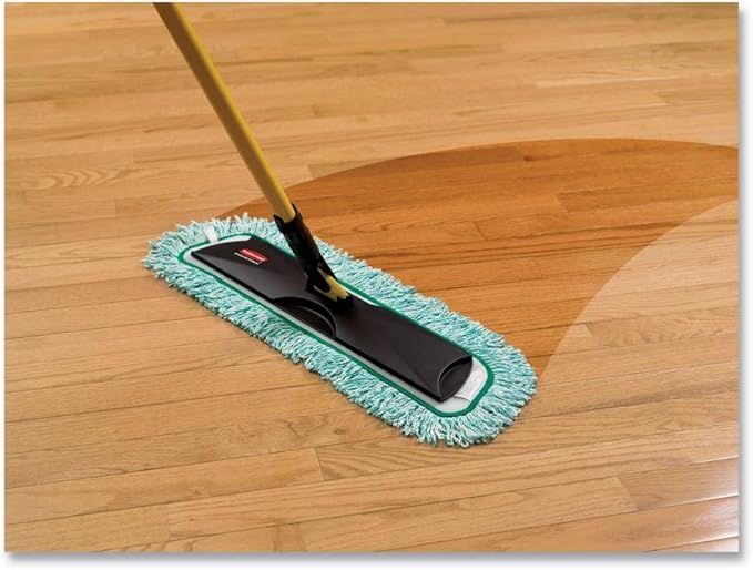 Rubbermaid Commercial Q418GNCT Dust Pad w/Fringe Microfiber 18-Inch Long Green 6/Carton