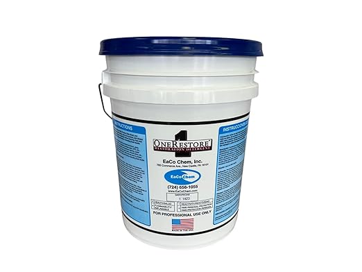 Eaco Chem OneRestore - One Answer to All Restoration Questions - One Product for Many Surfaces - Clean Limestone Brownstone Unpolished Marble Concrete Brick Block Terracotta and More! - 5 Gallon