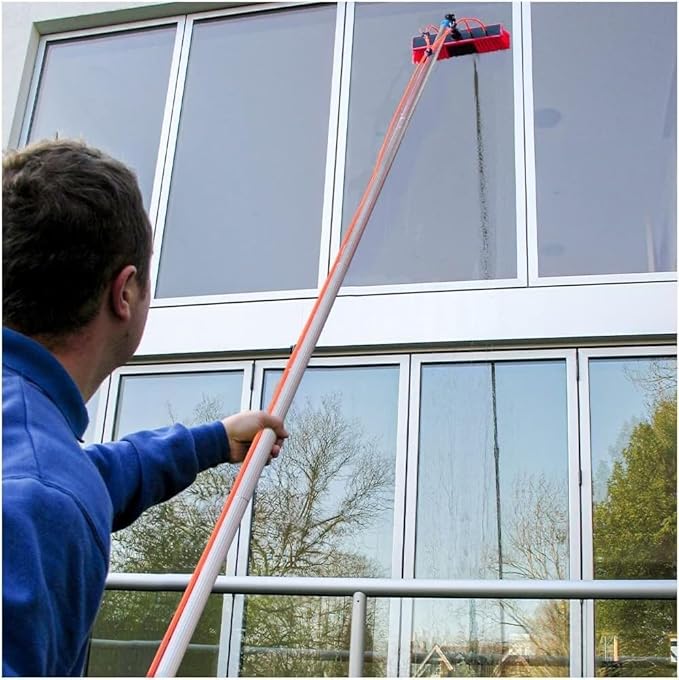 Solar Panel Cleaning Brush Telescopic Rod Window Cleaning Extendable Cleaner Conservatory Roof Solar Panel Cleaning Pole and Outdoor Window Washing Equipment (Size : 8m)