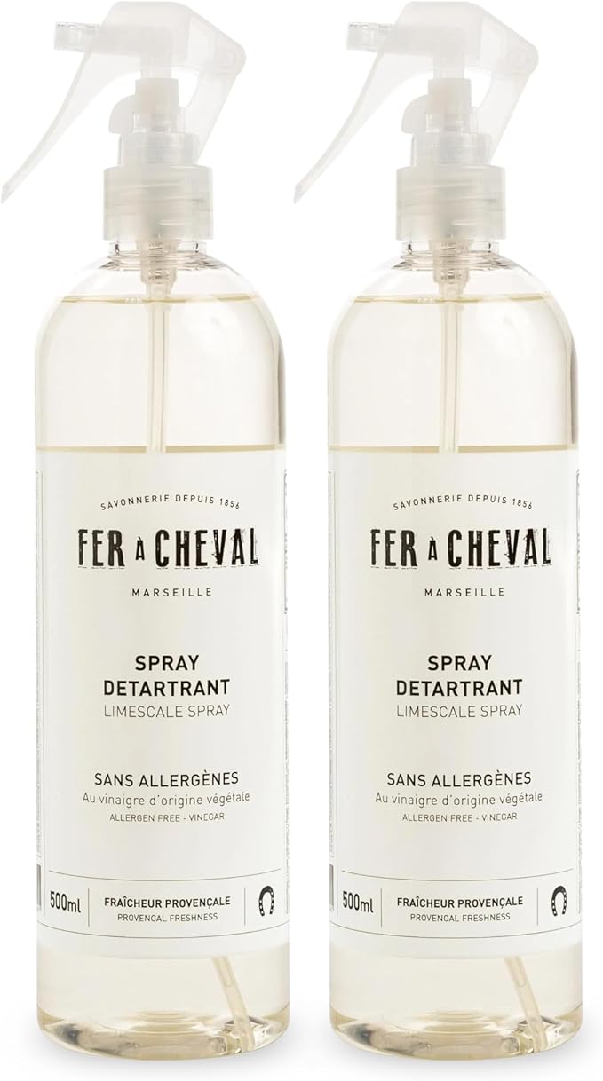 Fer à Cheval Bathroom Limescale Spray 500 ml/ 16.9 fl oz 4-in-1 Cleaner with Natural Ingredients