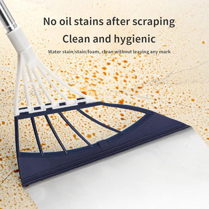 Magic Silicone Floor Broom Dual Use for Wiping and Mopping Non Stick to Hair Three in One Household Silicone Multifunctional Broom EET Floor Cleaner Tool for Home and Bathroom