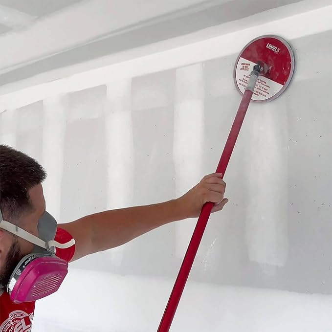 LEVEL5 Sanding Combo | 9 Inch Radial Sanding Head &amp 48 Inch Fixed Sander Pole | Anodized Aluminum Construction | 5-344