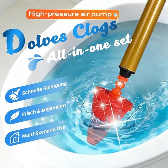 High-Pressure Toilets Plunger Clog Remover Multipurpose Household High Pressure Toilet Plunger Super powerful toilet unclogging tool (3PCS)