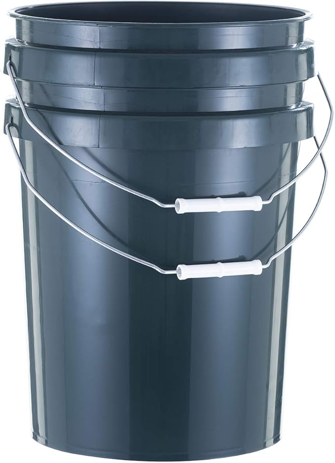 United Solution ECOSense 5 Gallon Bucket Heavy Duty Comfortable Handle Perfect for on The Job Home Projects or Cleaning Made from 90% Recycled Materials.100% Recyclable (Pack of 3)