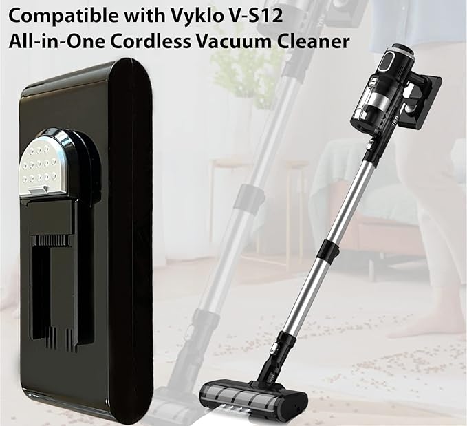 V-S12 Replacement Rechargeable Battery V-S12 Cordless Stick Vacuum 2500mAh 29.6V 74Wh Wireless Vacuum Cleaner Lithium Ion Battery (V-S12 Battery) (NOT for V-B8 or VR8)