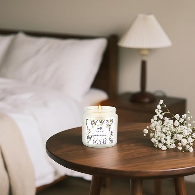 Scented Candle Set 24 PackWhite Candle for Home Scented Odor Eliminating Stress Relief Long Lasting Soy Wax Gift Set