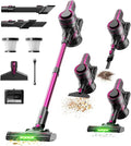 Cordless Vacuum Cleaner for Home600W 40000PA 70Mins Self-StandingPowerful Suction Anti-Tangle Long&ampPet Hair Easily Picks Up Hard/Soft Debris for All Surfaces:Hardwood FloorsTileCarpet (Purpl