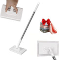 Snap Grip Mini Mop Clever Zero Touch Cloth Changing Mini Mops Cloth Changing MiniMop with Automatic Hands Free Push Pull Handle Retractable Disposable Dust Mops for Multi Cleaning (27in)