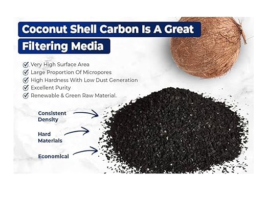 Granular Activated Carbon – 5 LBS | Coconut Shell GAC Media 12×40 Mesh for Water Filtration Odor Taste