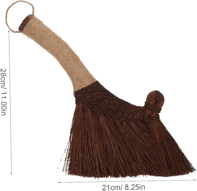 Alipis Small Desktop Broom Soft Bristles Traditional Straw Material for Efficient Dust Cleaning Handheld Whisk Broom for Home and Office Use