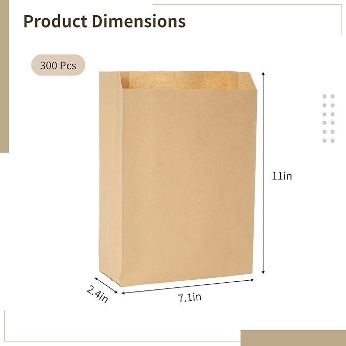 300 Pcs Feminine Hygiene Disposal Bags - 7 X 11 Inch Sanitary Napkin Disposal Bags Tampon Bags Disposal for Bathroom Waxed Kraft Hygiene Liner Bags Business Restroom Personal Dispensers Bags