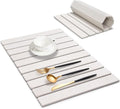 Large Stone Dish Drying Mats for Kitchen Counter 24(L)×16(W) Fast Drying Collapsible Dish Drying Mat Eco-Friendly Absorbent Diatomaceous Earth Mats for Dishes Bottles Cups Match Any Countertop