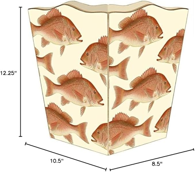 Marye-Kelley WB1520-Red Snapper Wastepaper Basket