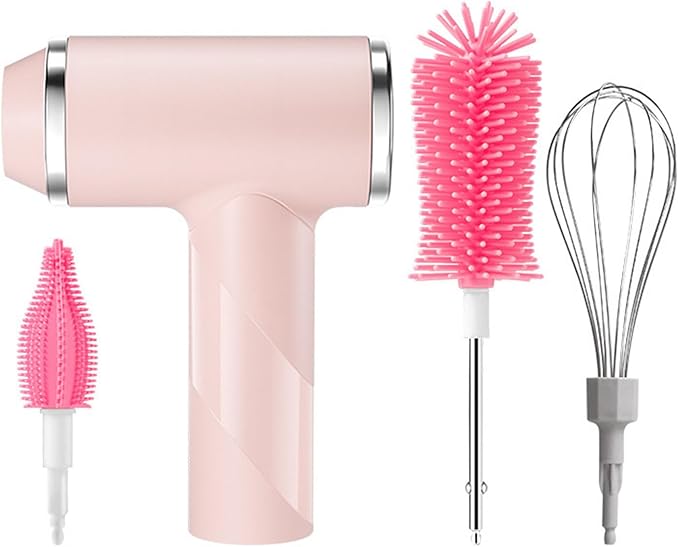 Electric Infant Bottle Brush Set Pace Motor 360 Rotation Silicone Bristles 12Inch Profound Cleanser Rechargeable