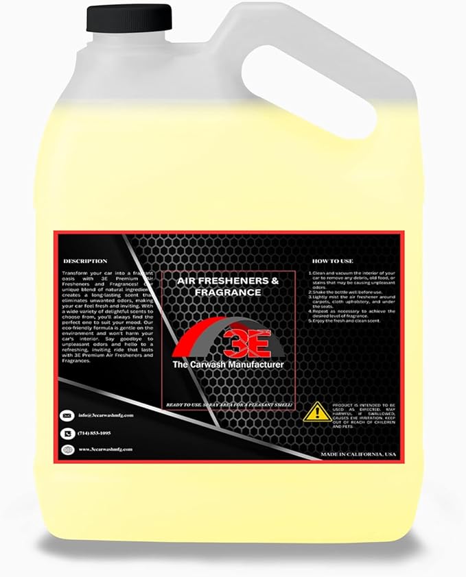 3E Smell Premium Air Freshener Deodorizer and Odor Eliminator Ready-to-Use Liquid Air Freshener All Natural | Great for Cars Trucks SUVs RVs &amp More (128 oz) 1 Gallon Made in the USA (Jasmine