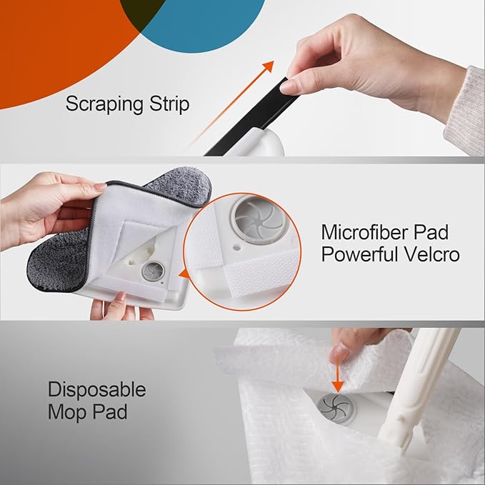 Effortless Wall Cleaning Mop with Disposable Pads - Versatile Triangle Design for High Reach Cleaning