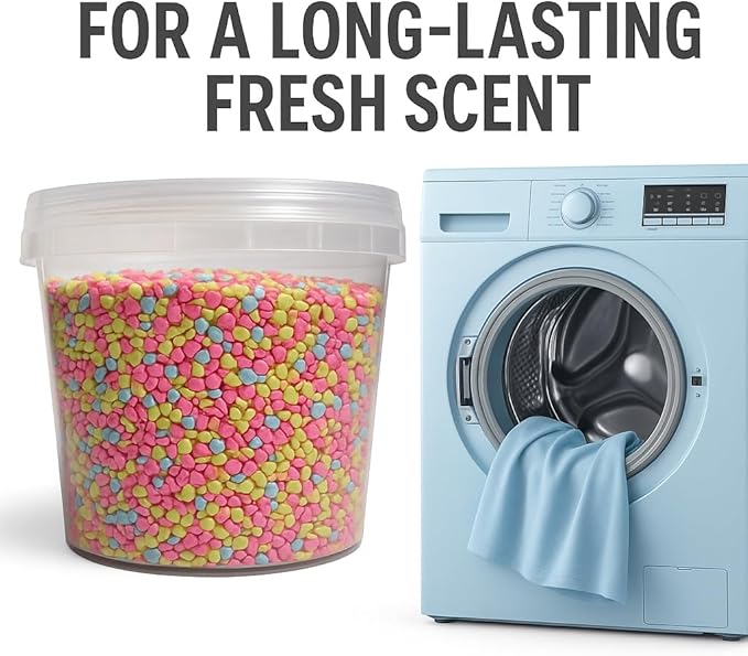 Scented Laundry Powder Beads 6 Pounds Long-Lasting Fragrance Booster and Washloads Multi-Color Heart Shaped Beads
