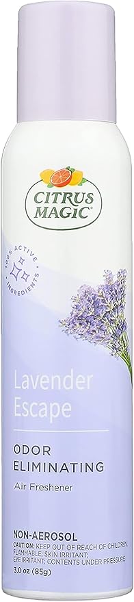 Citrus Magic Odor Eliminating Air Freshener Spray Lavender Escape 3-Ounce Pack of 3