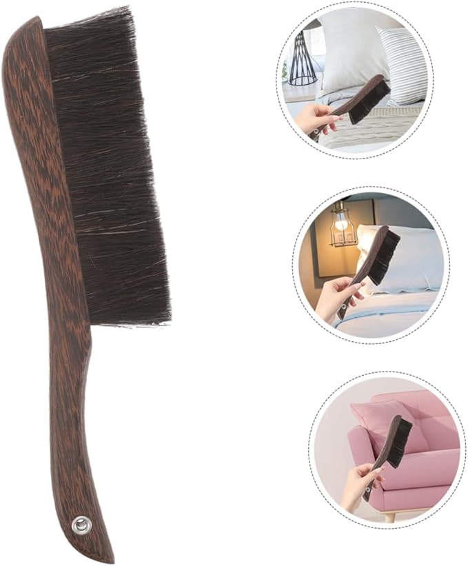 ABOOFAN 2Pcs Wooden Broom Brush Soft Bristle for Outdoor Furniture Household for Keyboards Instruments and Tight Spaces