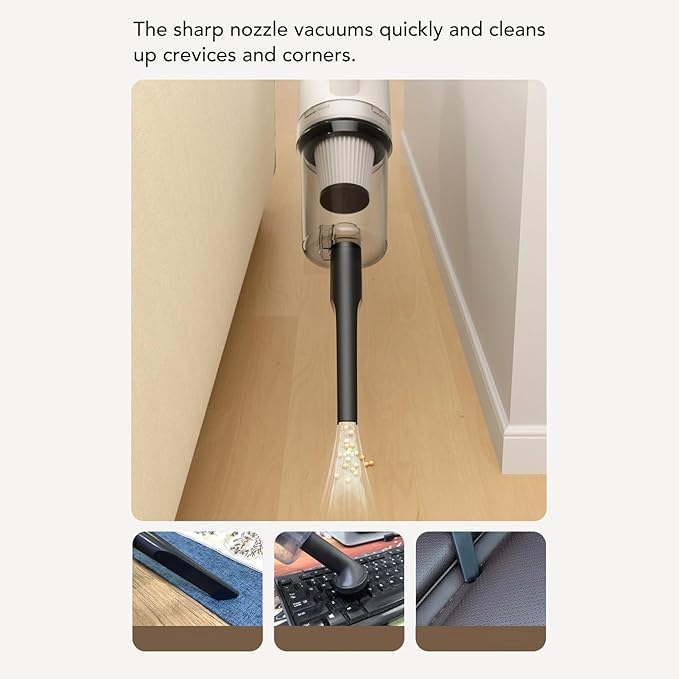 Yosoo 43000pa Suction Power Cordless Stick Vacuum Cleaner with Mop Combo 2 in 1 Blower 120W Lightweight for Hard Floors Carpet Wet Dry with LED Display Voice Assistance