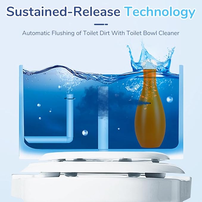 Toilet Deodorizing Effective Cleaner 2025 New Bowling Blue Bubble Toilet Bowl Cleaner Automatic Long-Lasting Toilet Bowl Cleaner in Bottle Toilet Cleaner for Cistern Prevents Limescale (3)