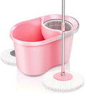 Mop-Microfiber Spin 2 Heads Rotating 360° Easy Floor Mop Washable Plastic Handle Great Wet or Dry Machine