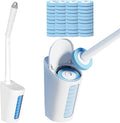 Toilet Bowl Cleaner Refills Disposable Toilet Bowl Cleaner Set for Cleaning Toilets Bathtubs Washbasins Sinks (Color : 40 Refill with Brush Size : Ocean)